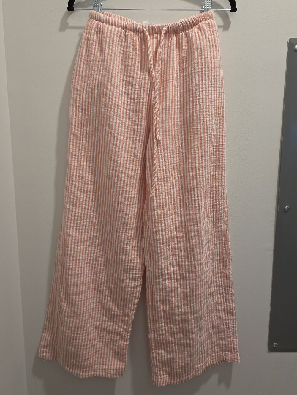 Orange White Striped Pants Women’s Loose Fit Comfy Summer Boho Beach